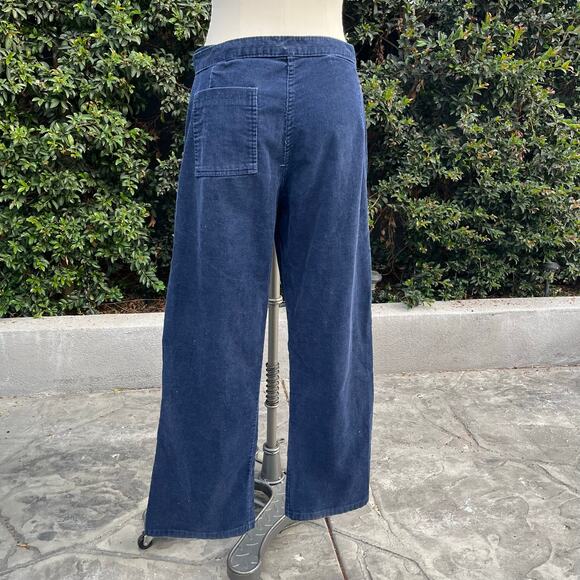 Vintage 1980s OP Ocean Pacific Wide Leg Corduroy Blue Pants Unisex Surfer - Picture 6 of 13